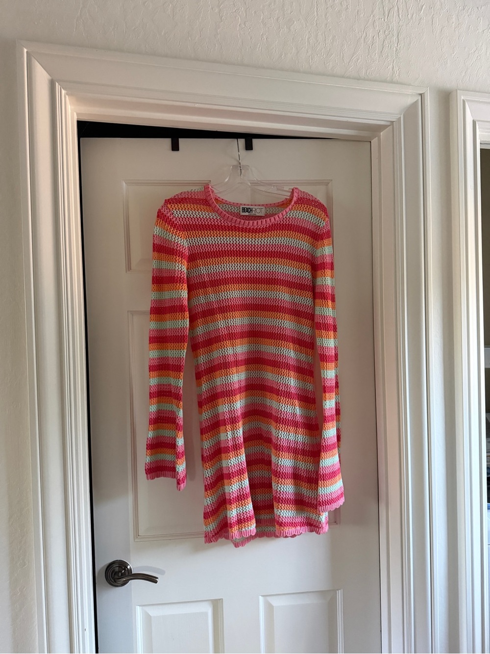 Beach Riot Multicolor Striped Cover Up - Pink, White, Yellow, Green